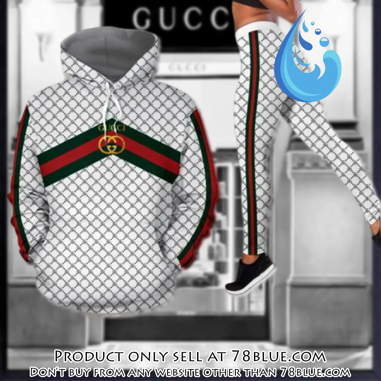 Gucci white hoodie legging set luxury for women 78b0437429